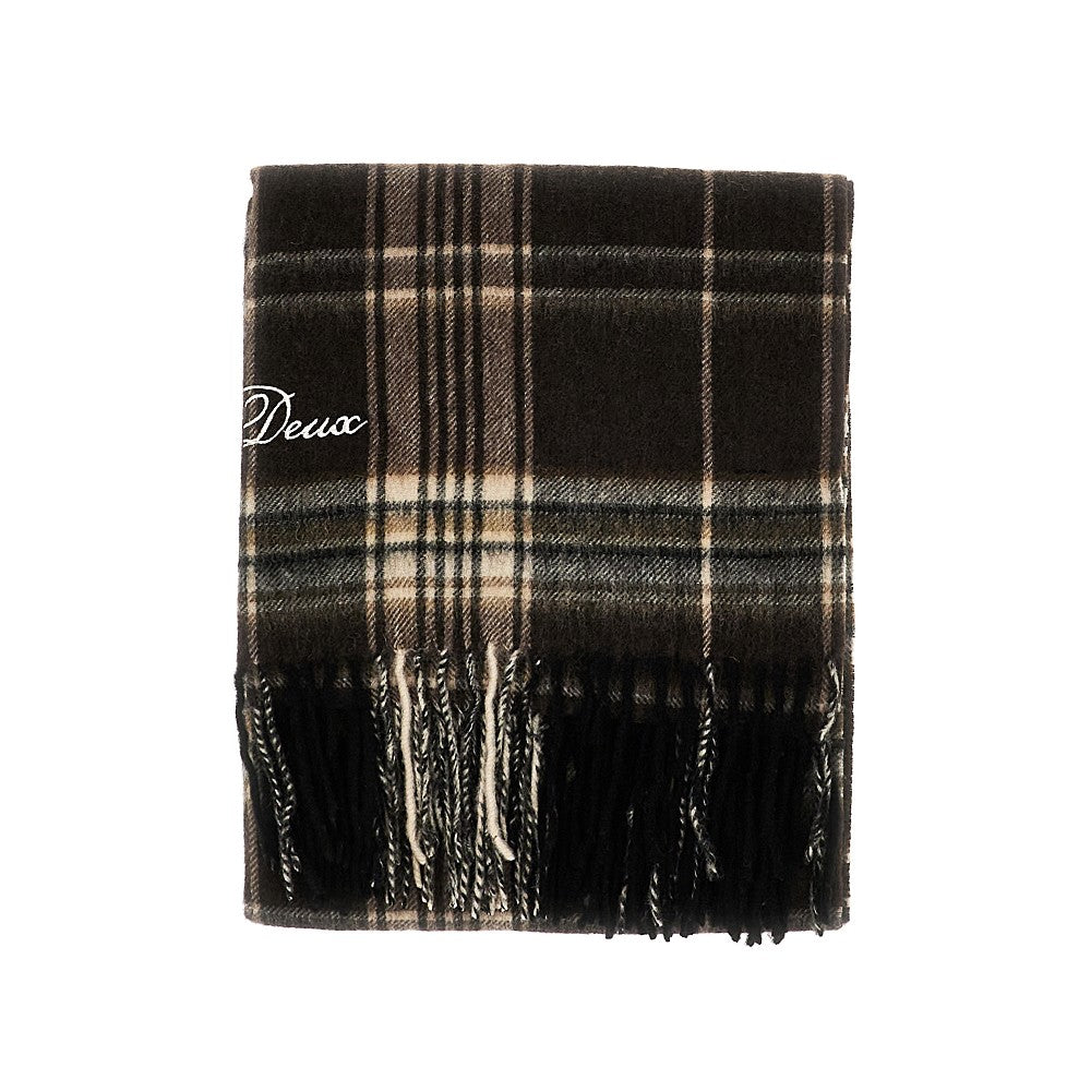Wool scarf with Check motif