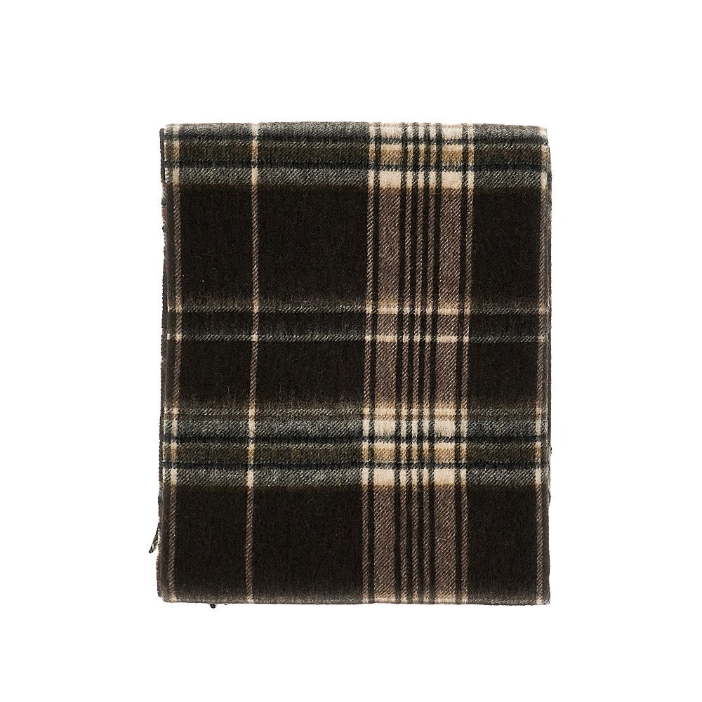 Wool scarf with Check motif