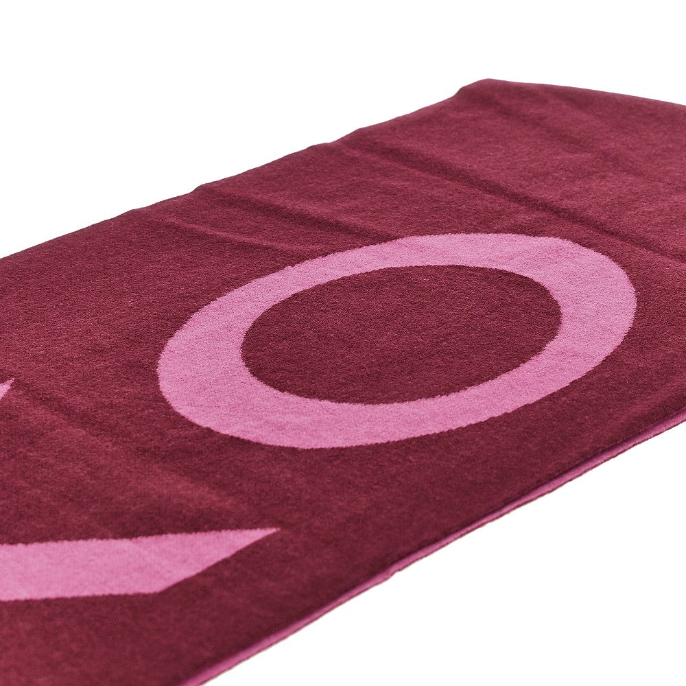 Wool-blend scarf with jacquard logo