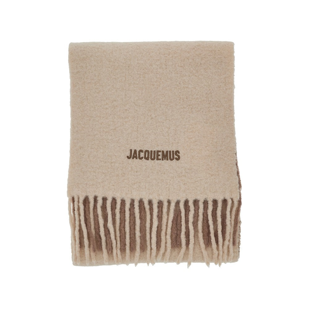 Alpaca-blend scarf with faded effect