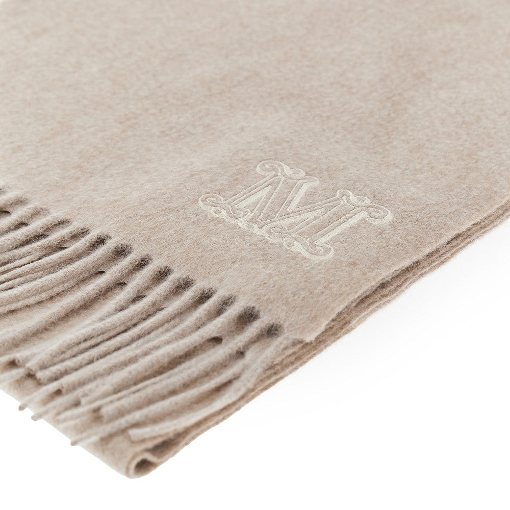 Cashmere scarf with Monogram embroidery