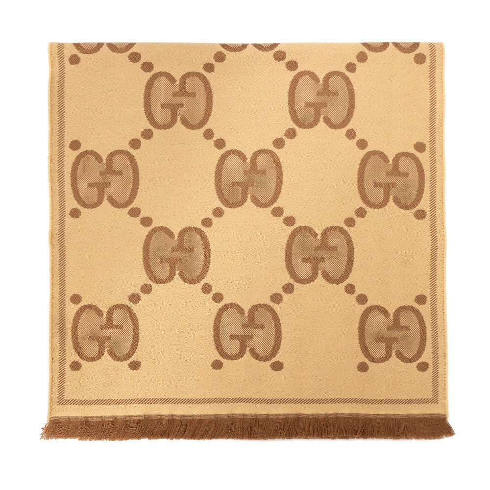 GG jacquard wool scarf