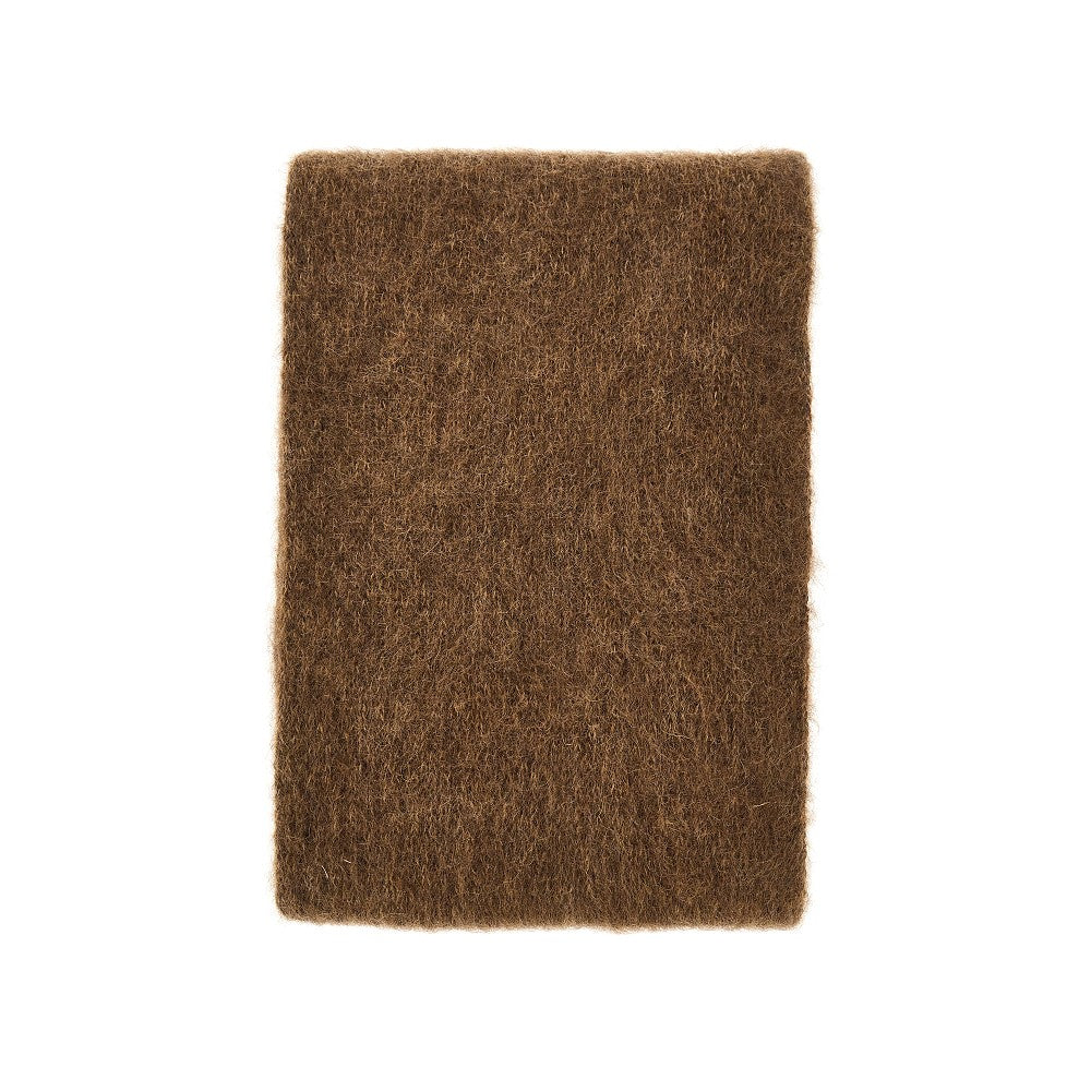 Sciarpa in misto mohair con logo jacquard