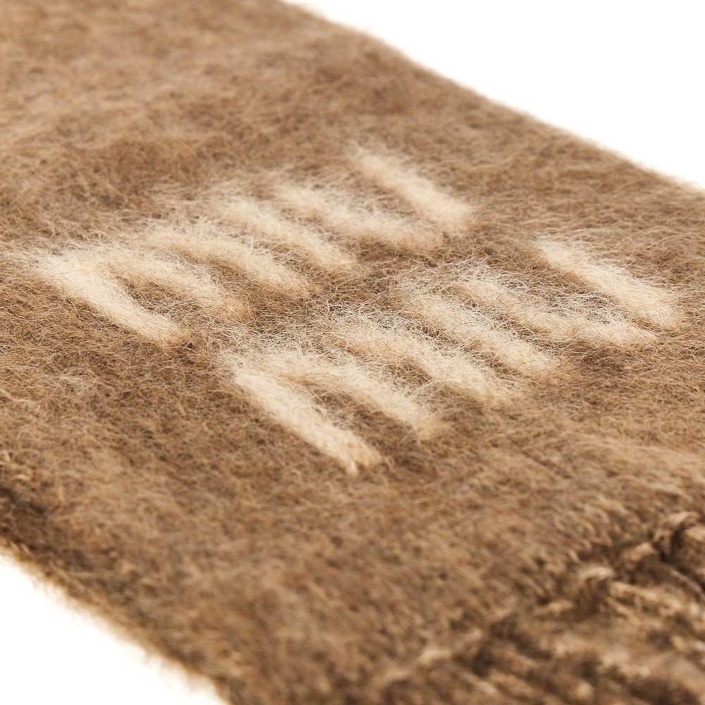 Sciarpa in misto mohair con logo jacquard