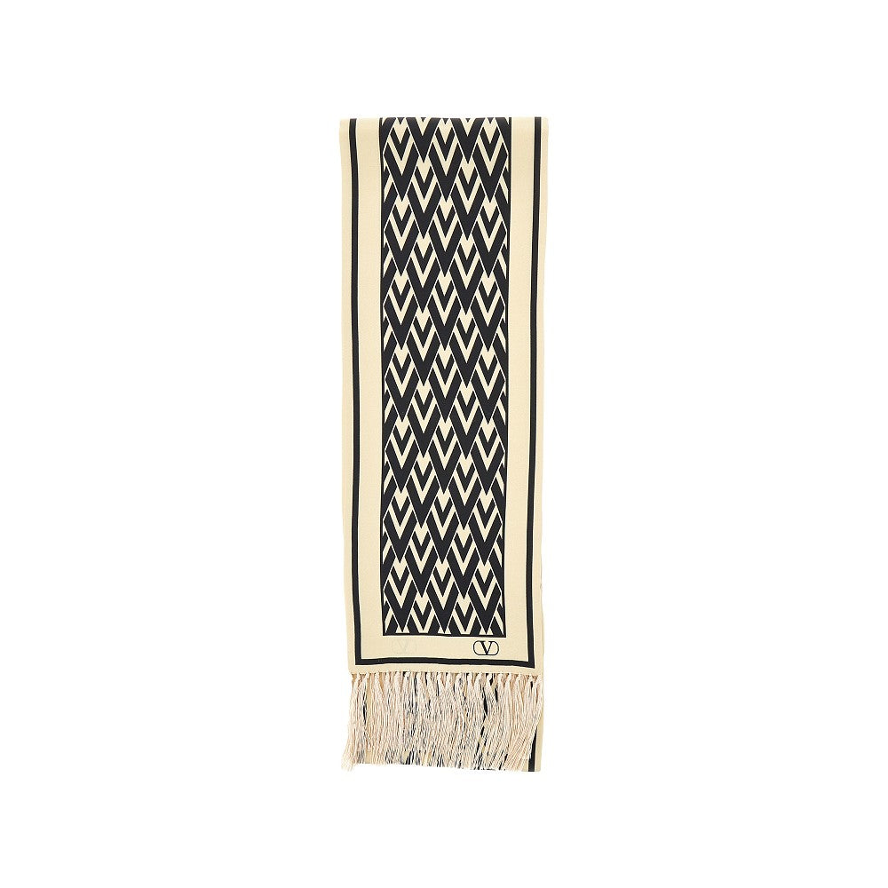 'Toute la V' silk scarf