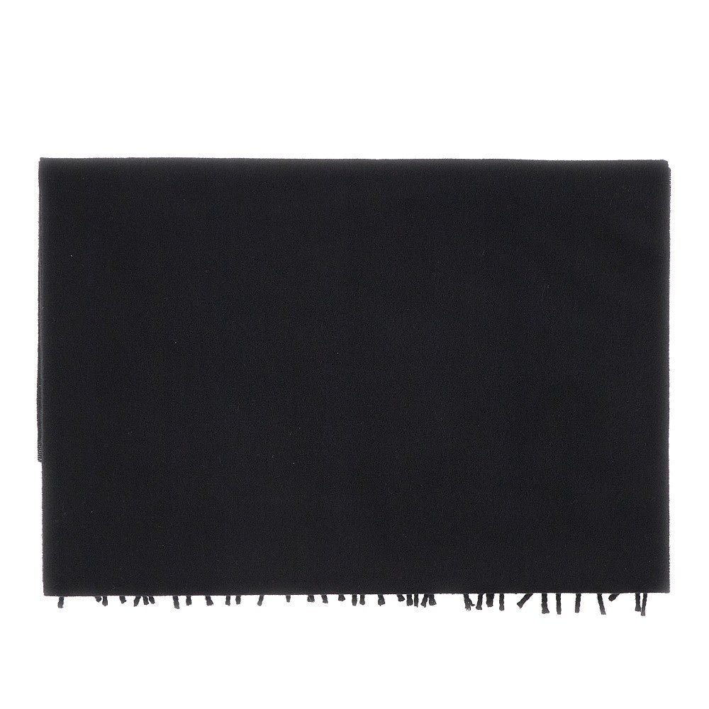 Cashmere scarf with logo embroidery