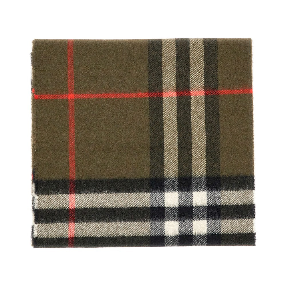Check cashmere scarf