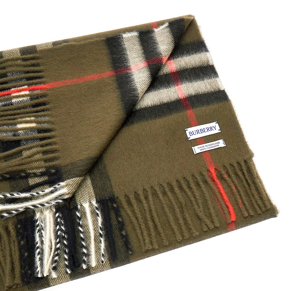 Check cashmere scarf