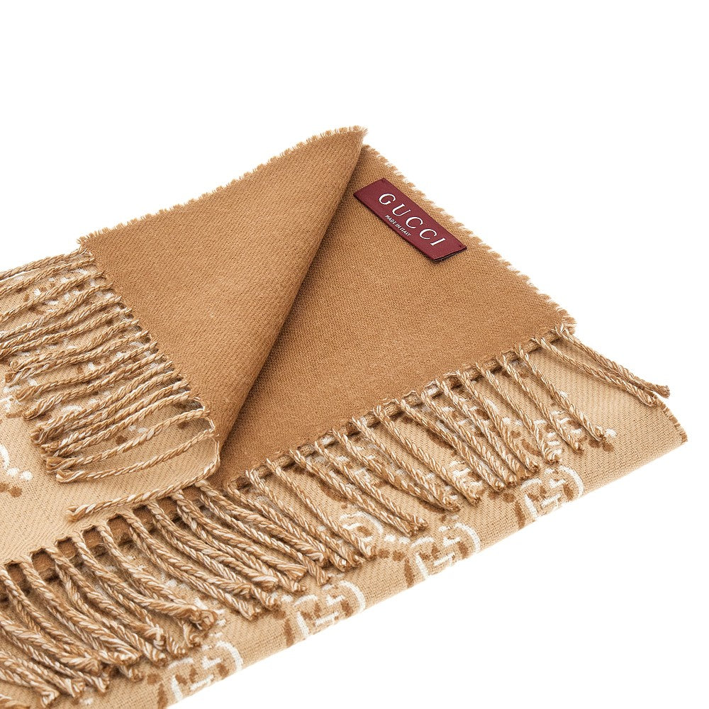 GG Shadow wool scarf