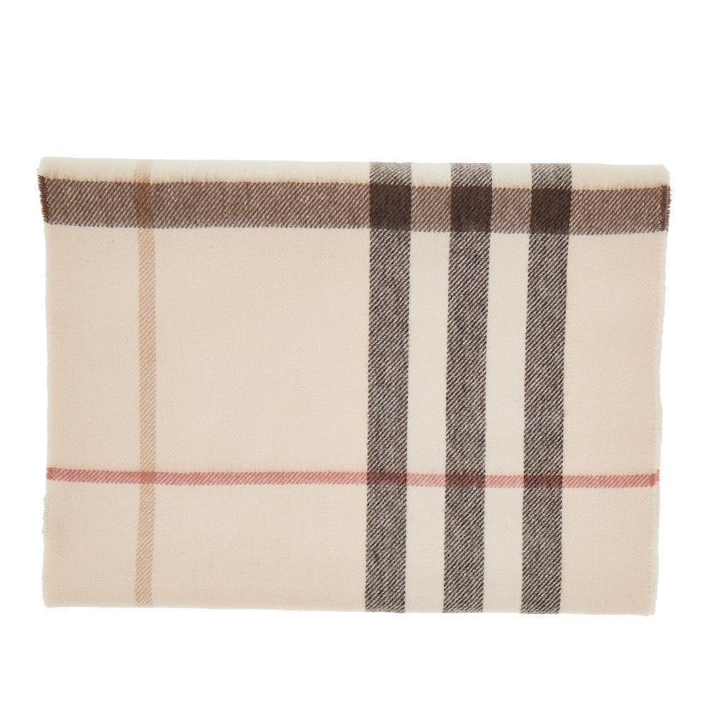 Check cashmere scarf