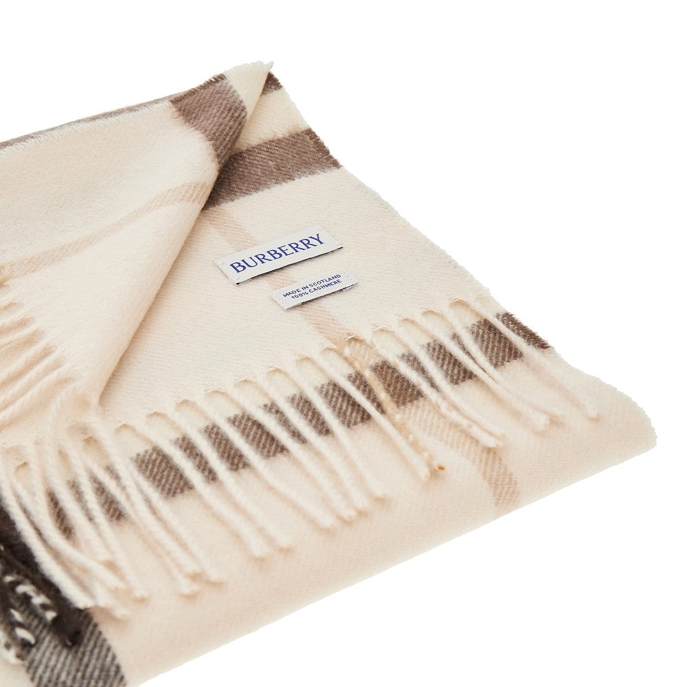 Check cashmere scarf