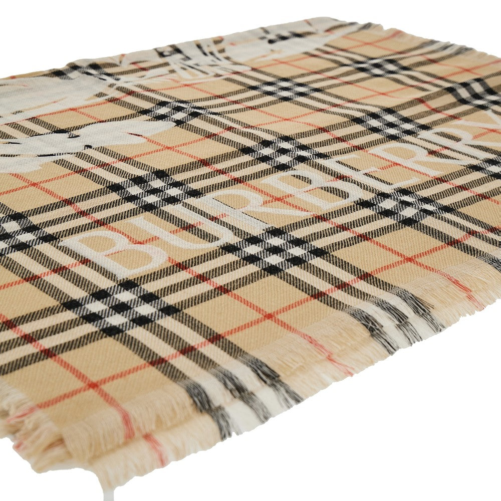 Check wool scarf with EKD motif
