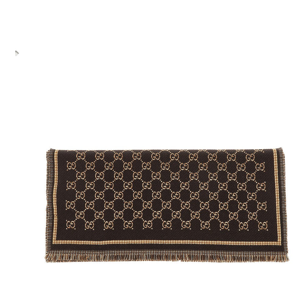 Wool scarf with Interlocking GG motif