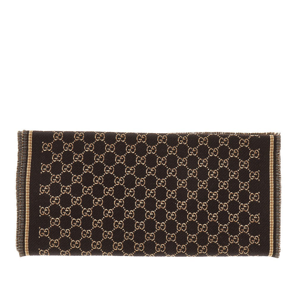 Wool scarf with Interlocking GG motif