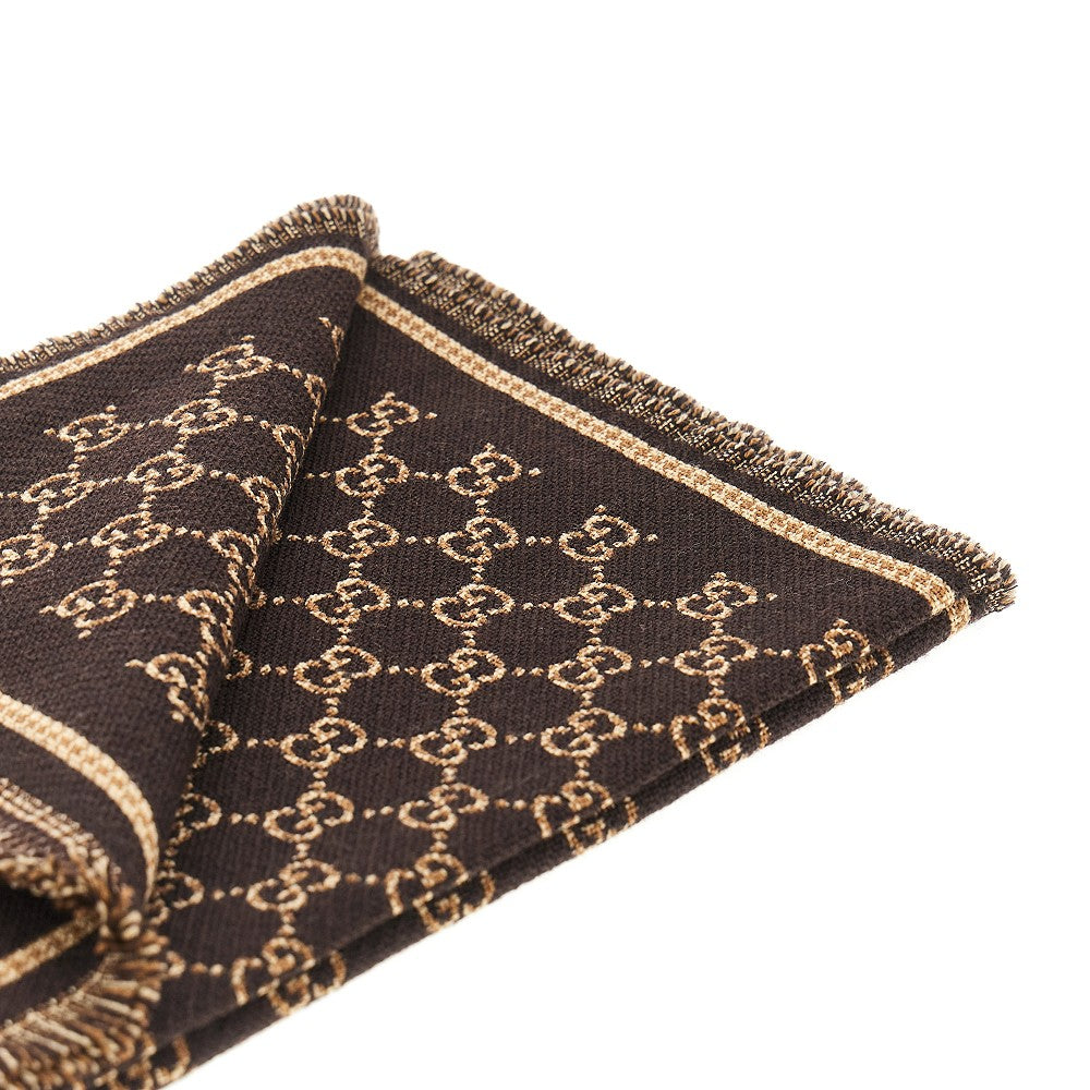 Wool scarf with Interlocking GG motif