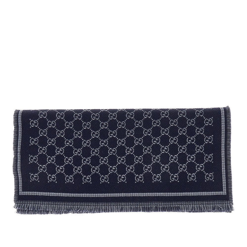 Wool scarf with Interlocking GG motif