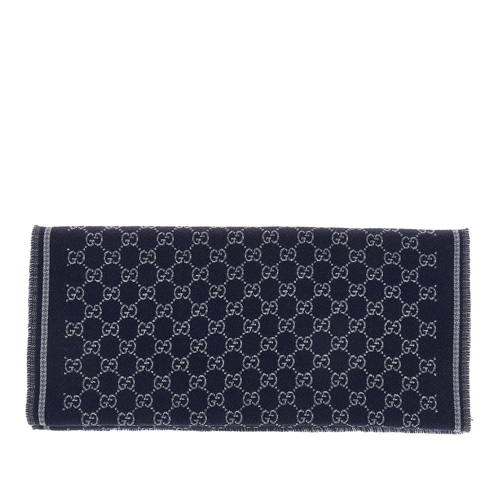 Wool scarf with Interlocking GG motif
