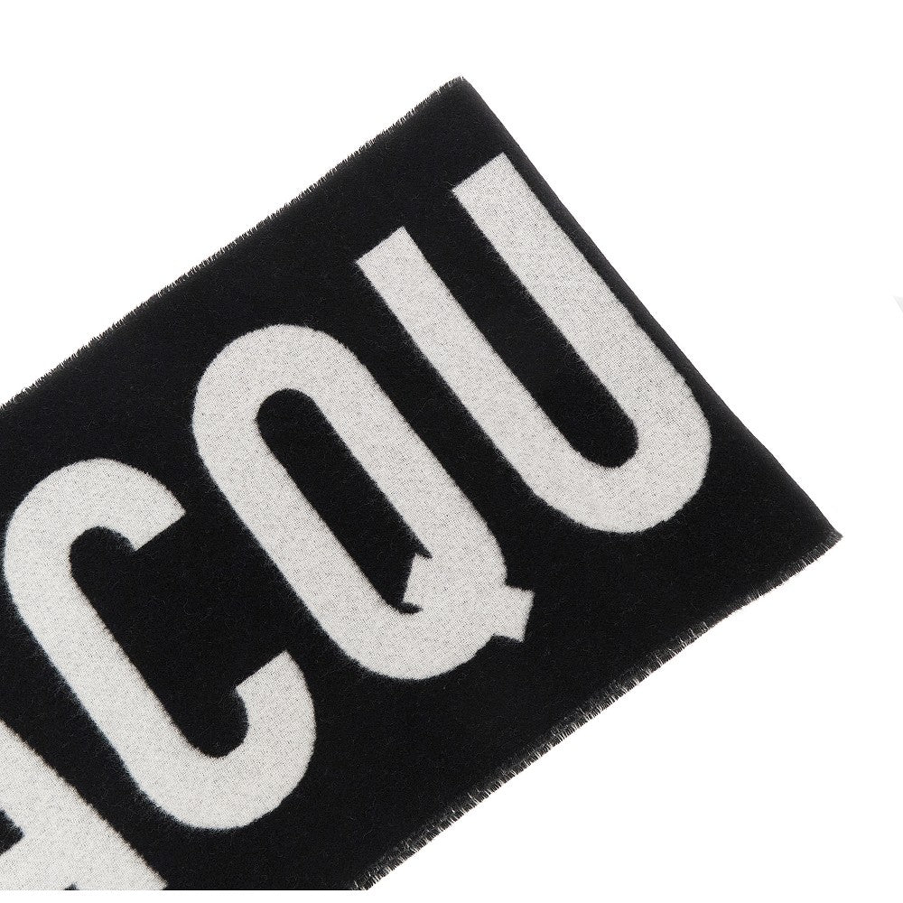 Sciarpa in lana con logo jacquard