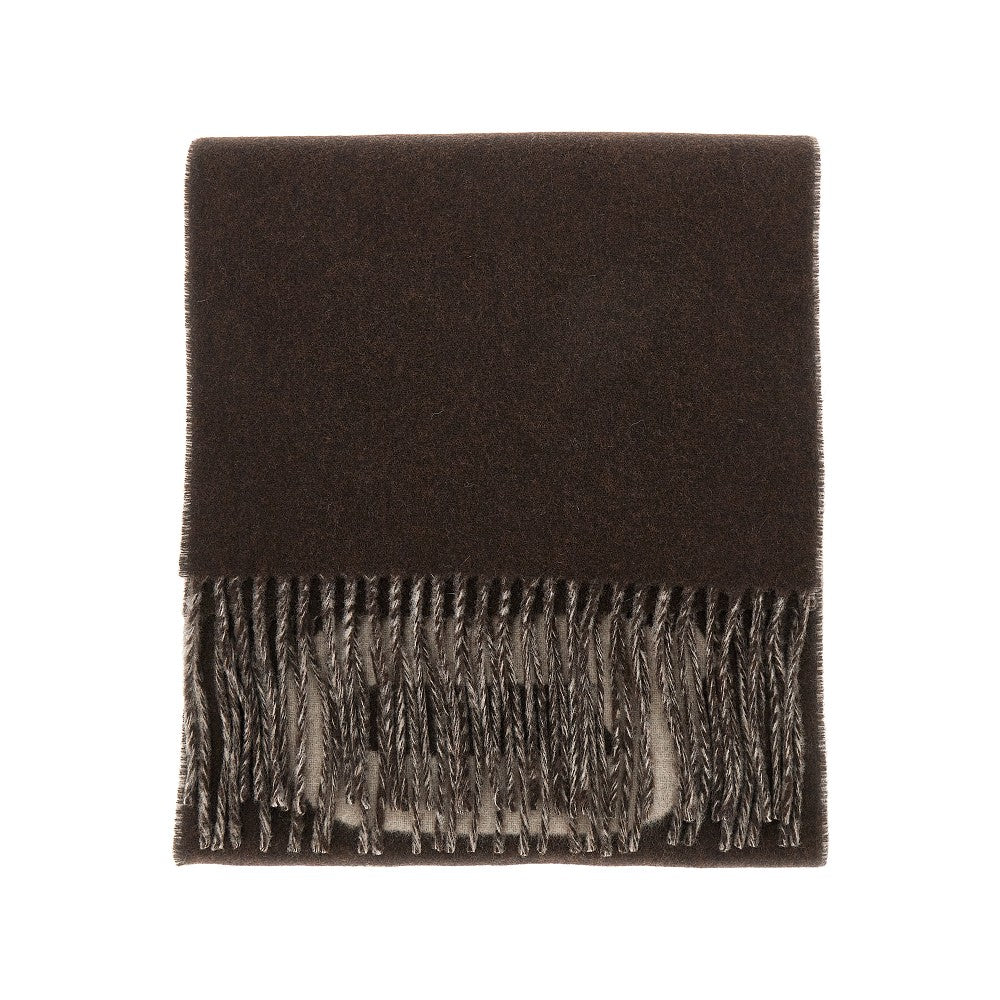 Jacquard logo wool scarf