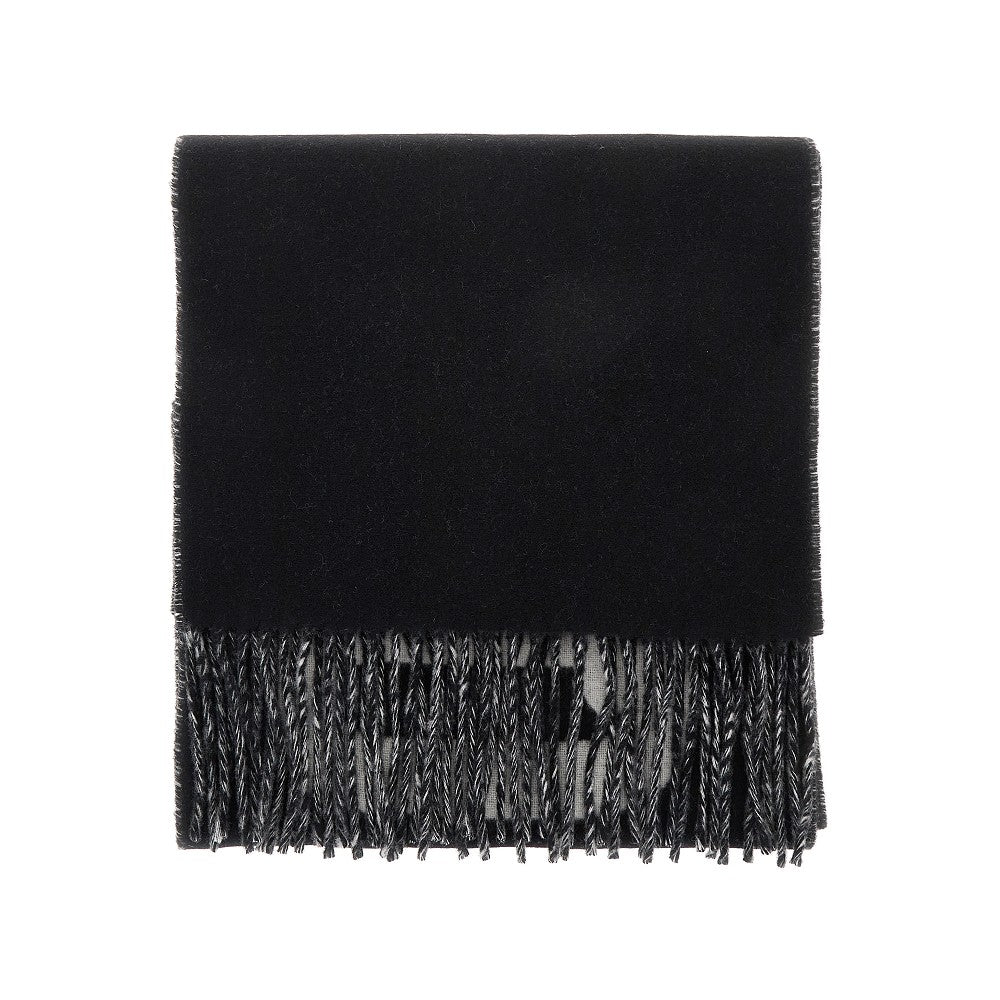 Jacquard logo wool scarf