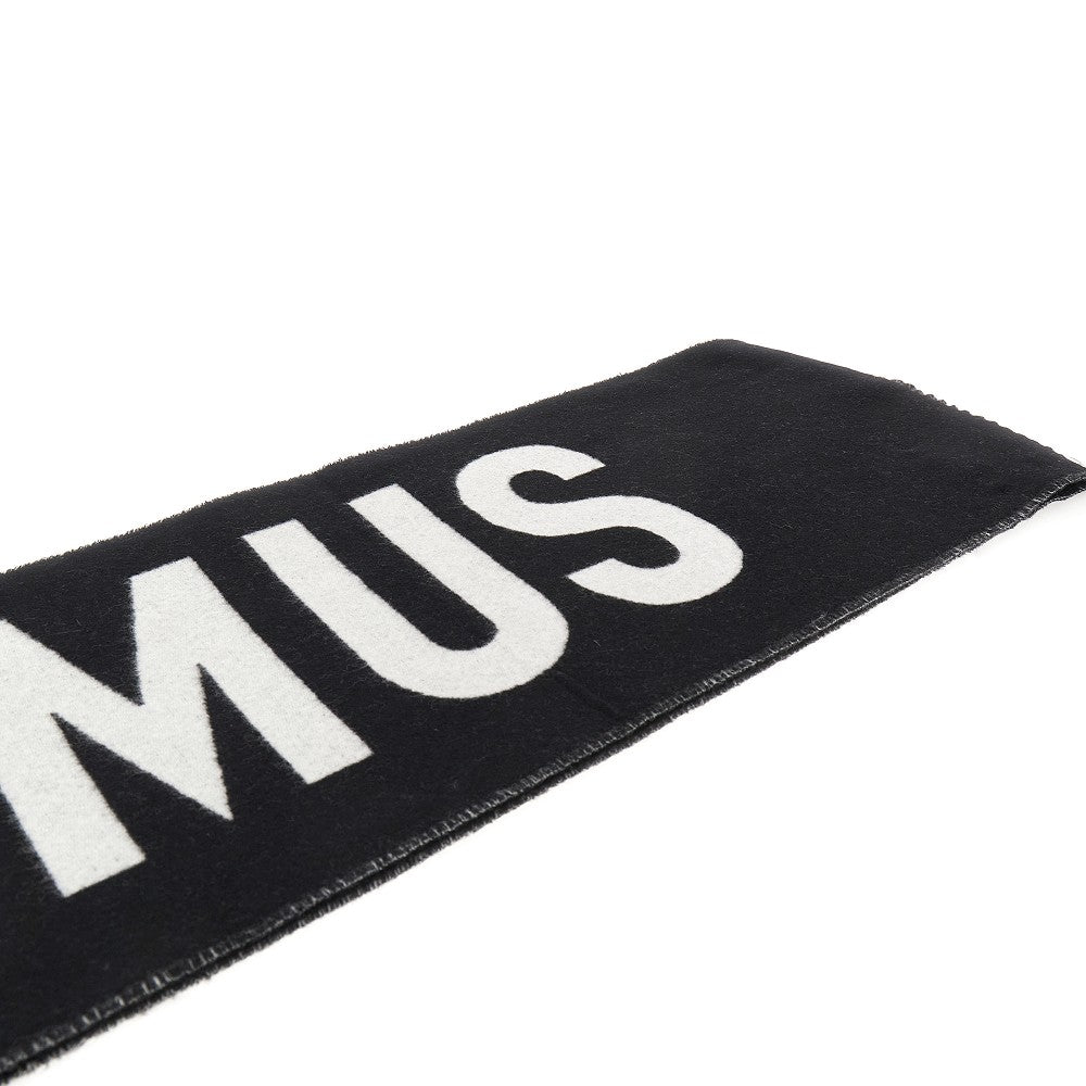 Jacquard logo wool scarf