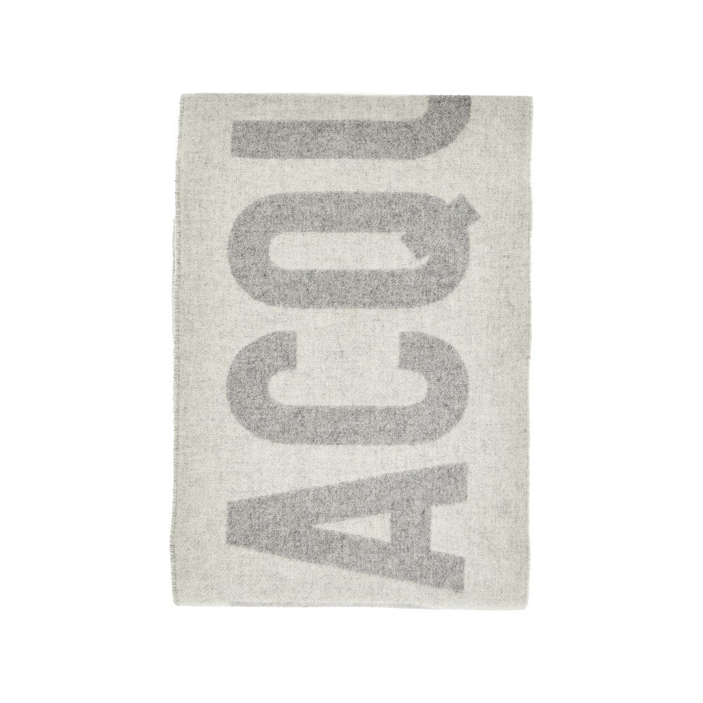 Jacquard logo wool scarf