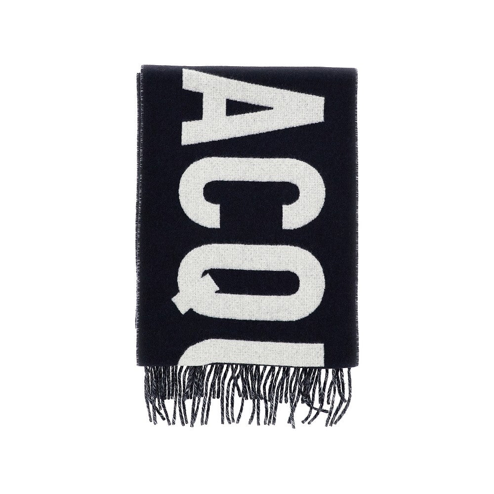 Sciarpa in lana con logo jacquard