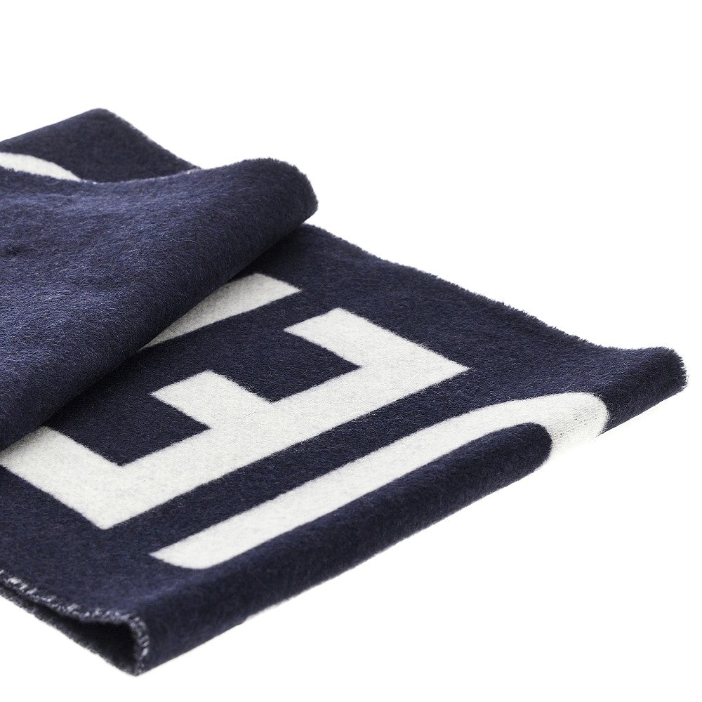 Sciarpa in lana con logo jacquard