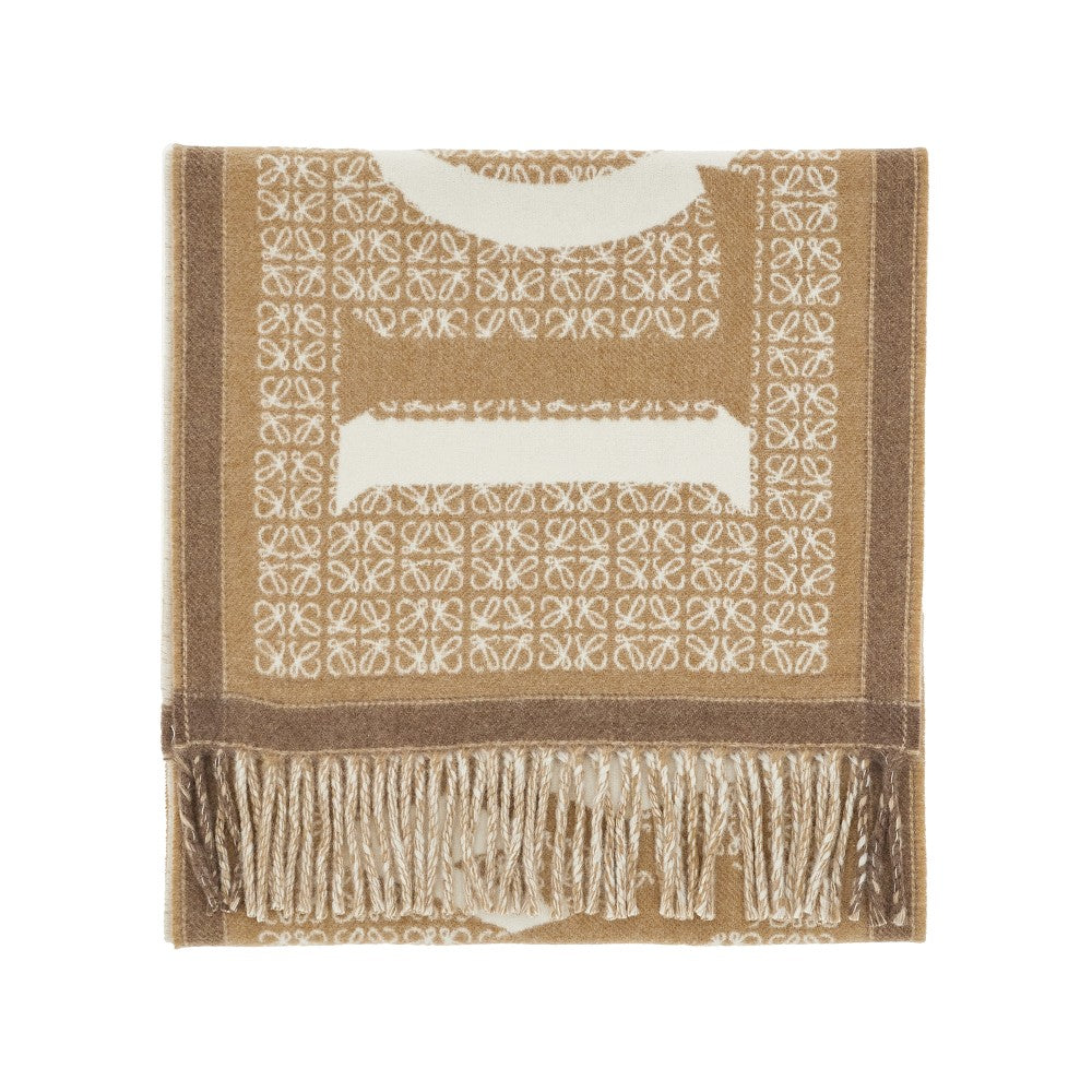 'LOEWE Love' wool and cashmere scarf
