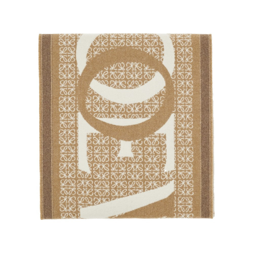 'LOEWE Love' wool and cashmere scarf