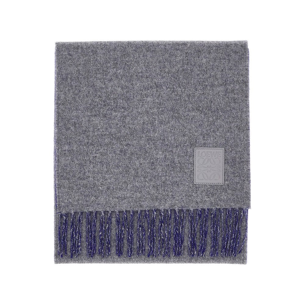 Wool and cashmere scarf with Anagram patch