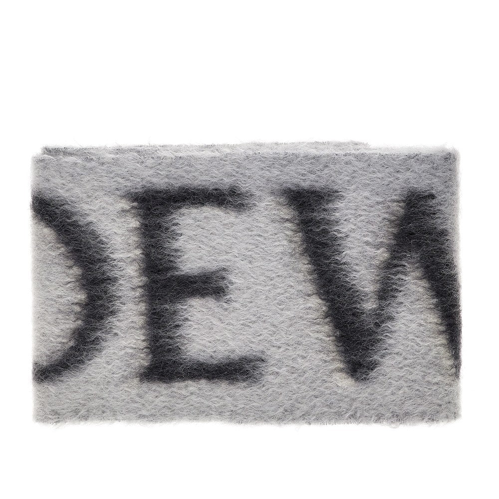 Sciarpa in lana e mohair con logo