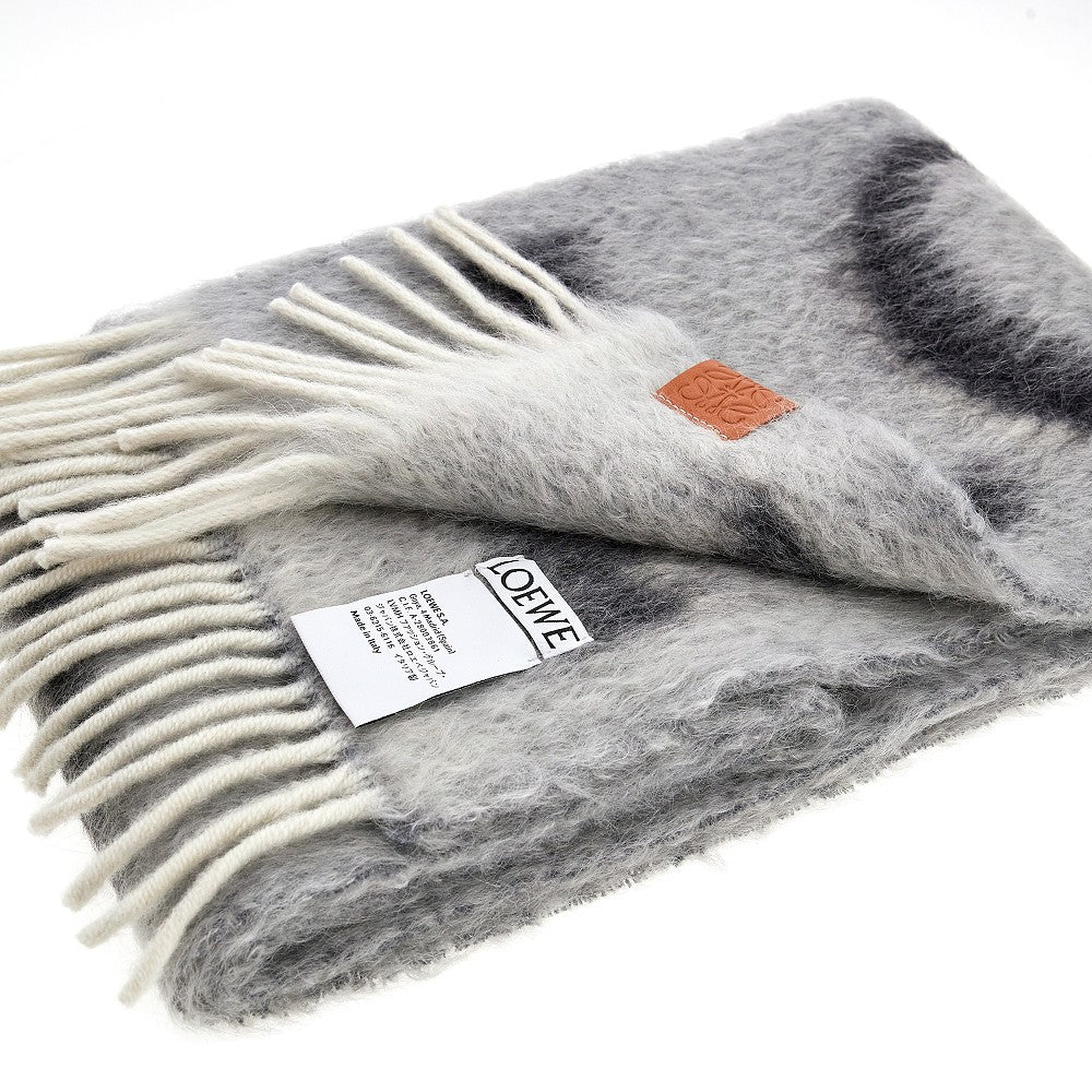 Sciarpa in lana e mohair con logo