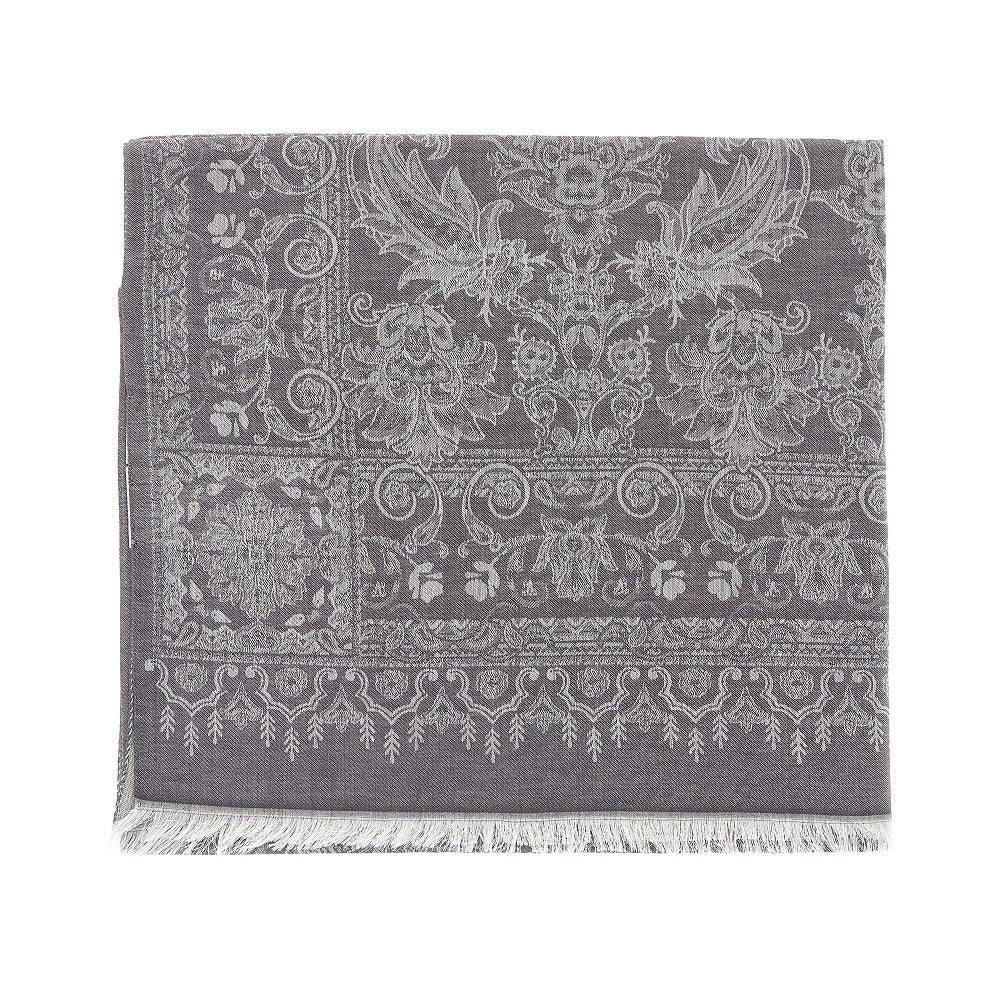 Jacquard silk blend scarf