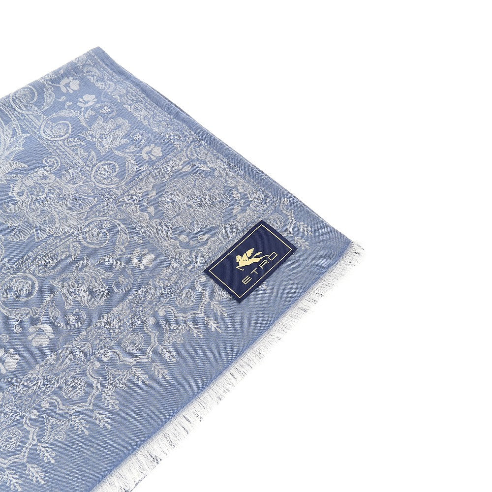 Jacquard silk blend scarf