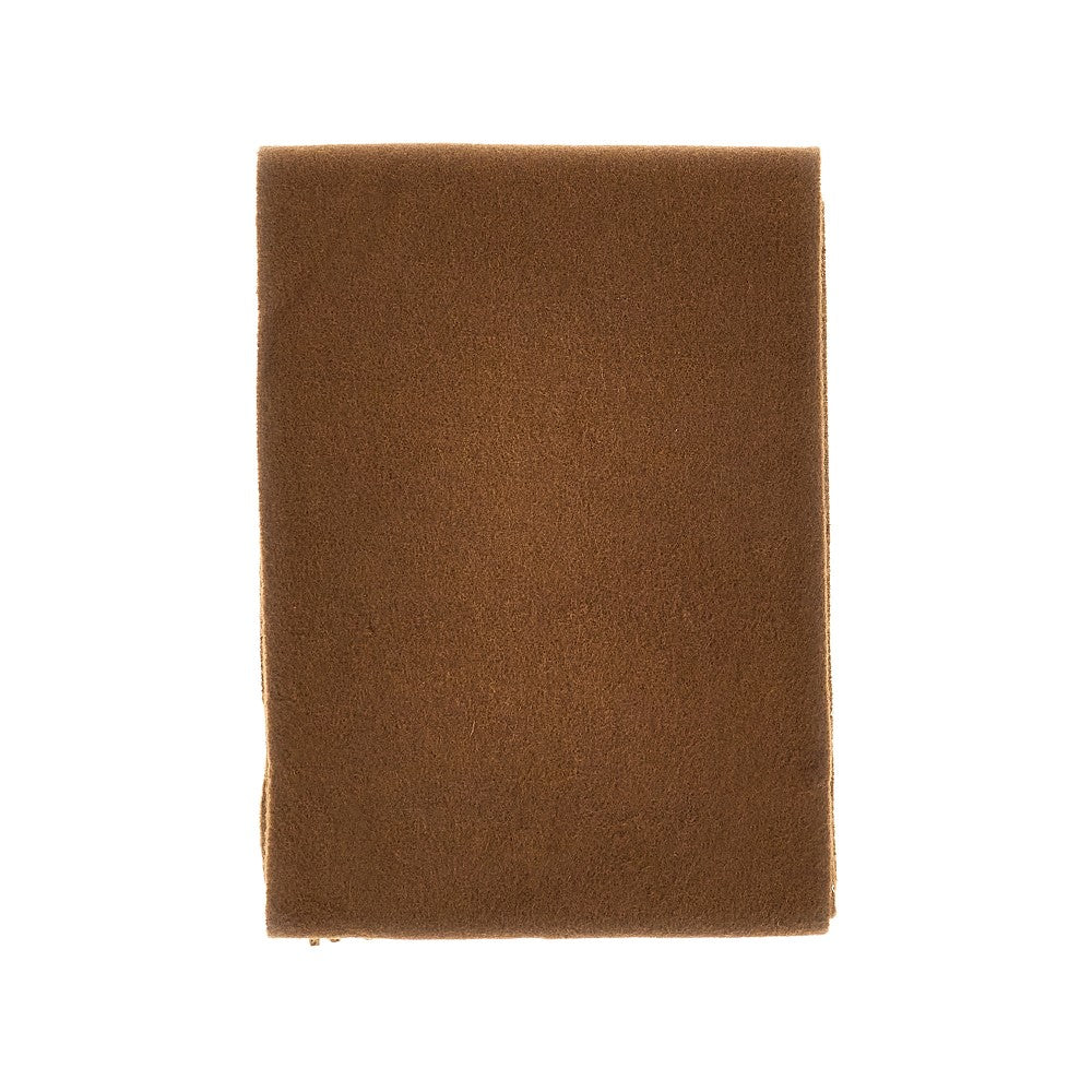 Wool scarf with embossed logo