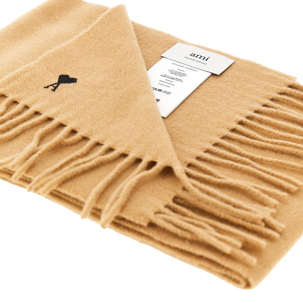 Wool scarf with Ami de Coeur embroidery