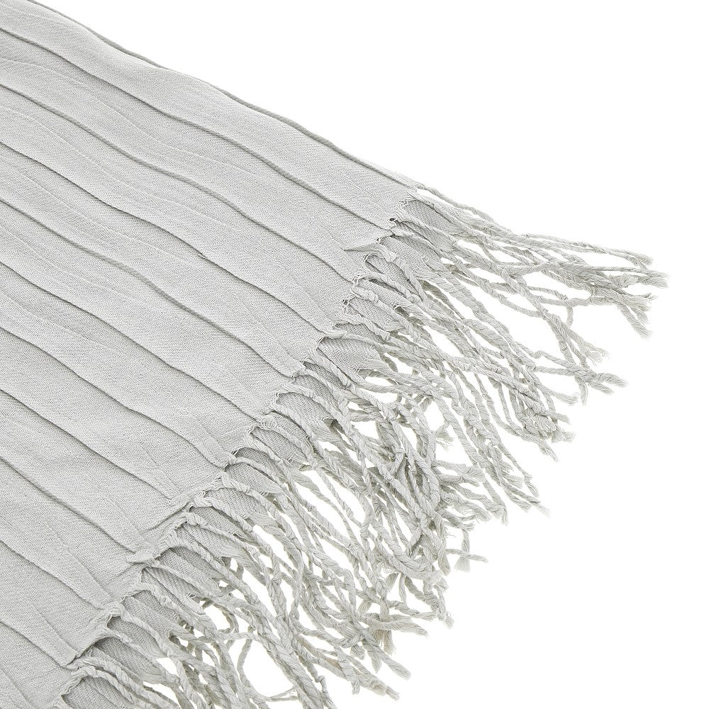 Pleated viscose-blend scarf