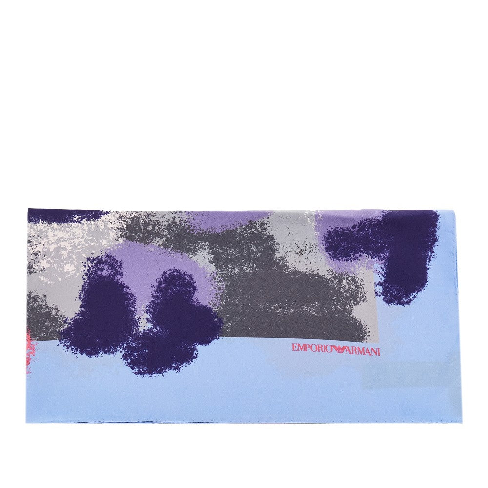 Printed silk twill scarf