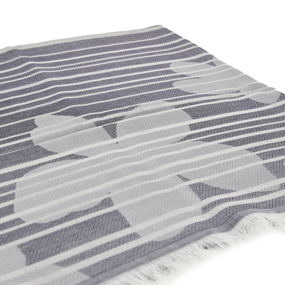 Jacquard viscose-blend scarf