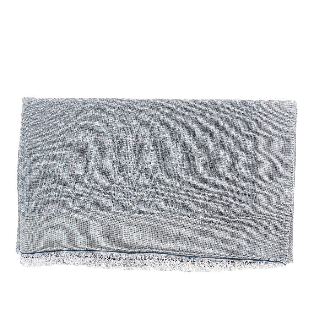 Jacquard wool blend scarf