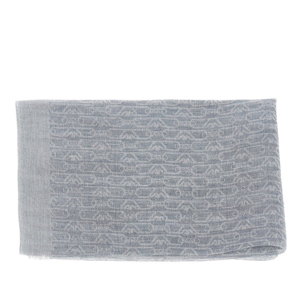 Jacquard wool blend scarf