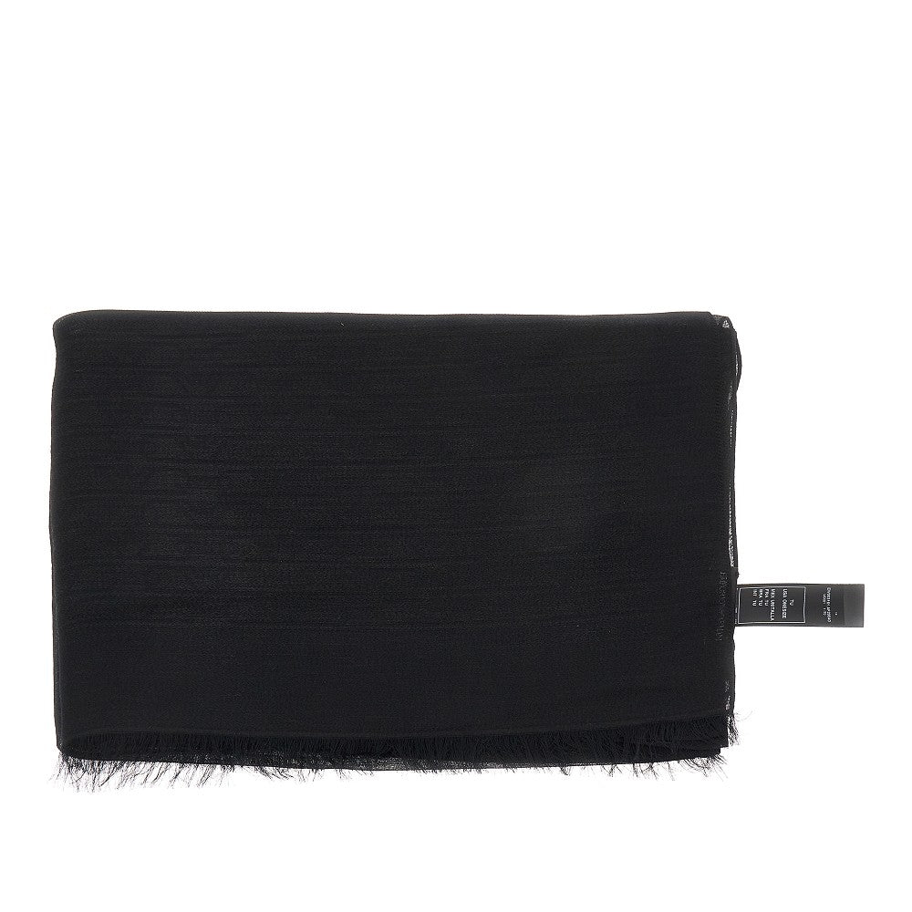 Jacquard wool blend scarf