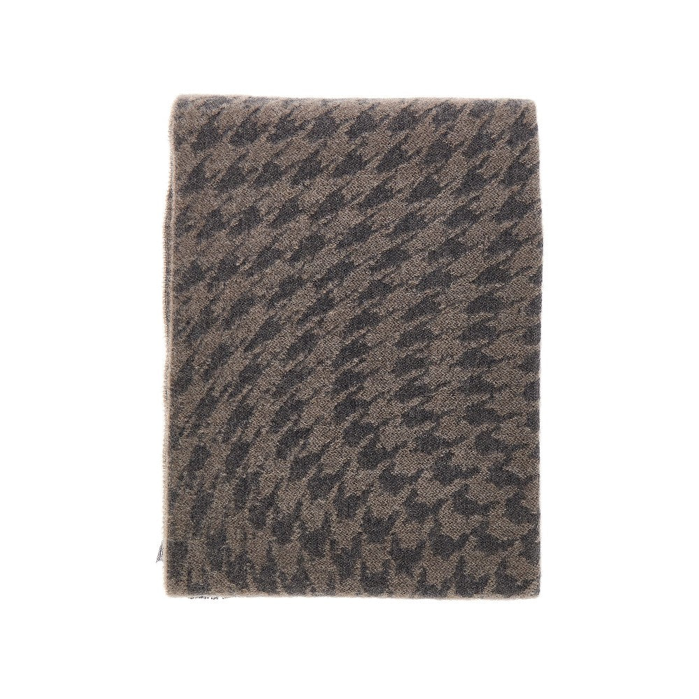 Sciarpa in lana jacquard pied-de-poule