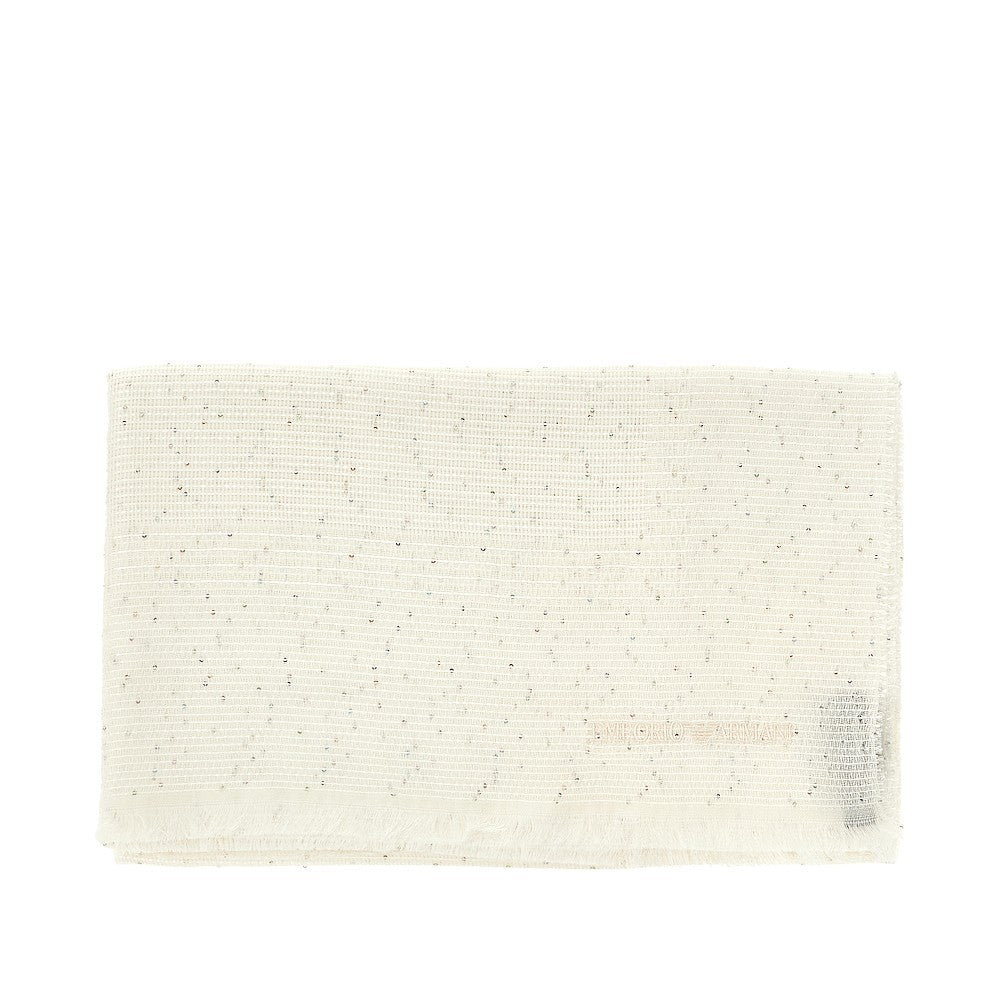 Sciarpa in misto lana con paillettes