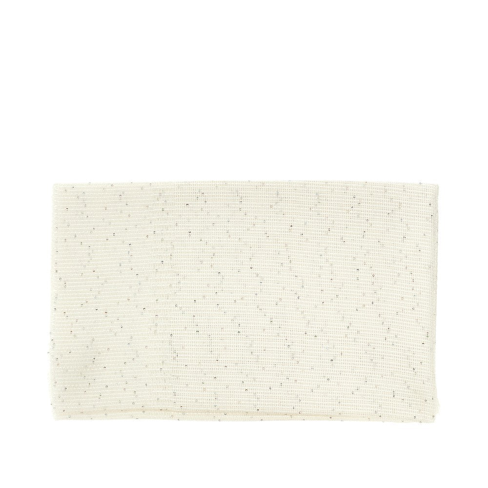 Sciarpa in misto lana con paillettes