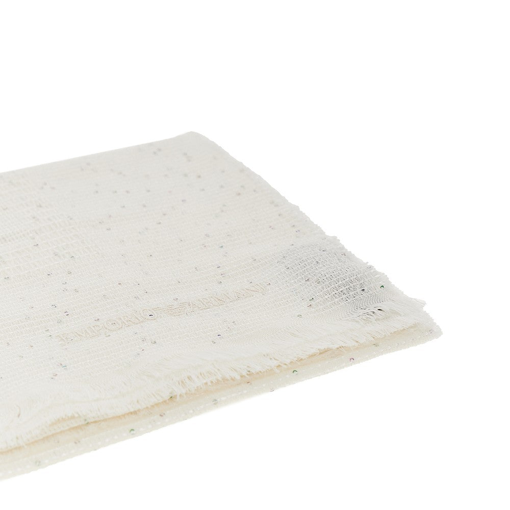 Sciarpa in misto lana con paillettes
