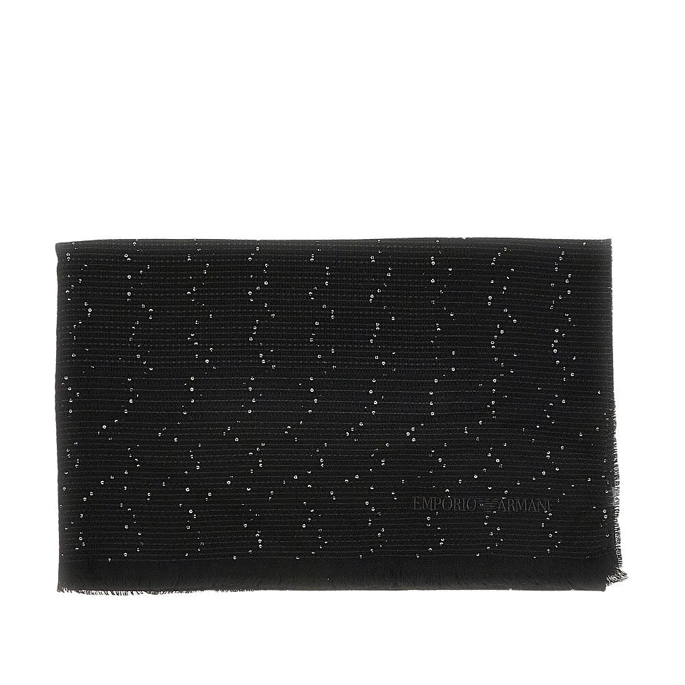 Sciarpa in misto lana con paillettes