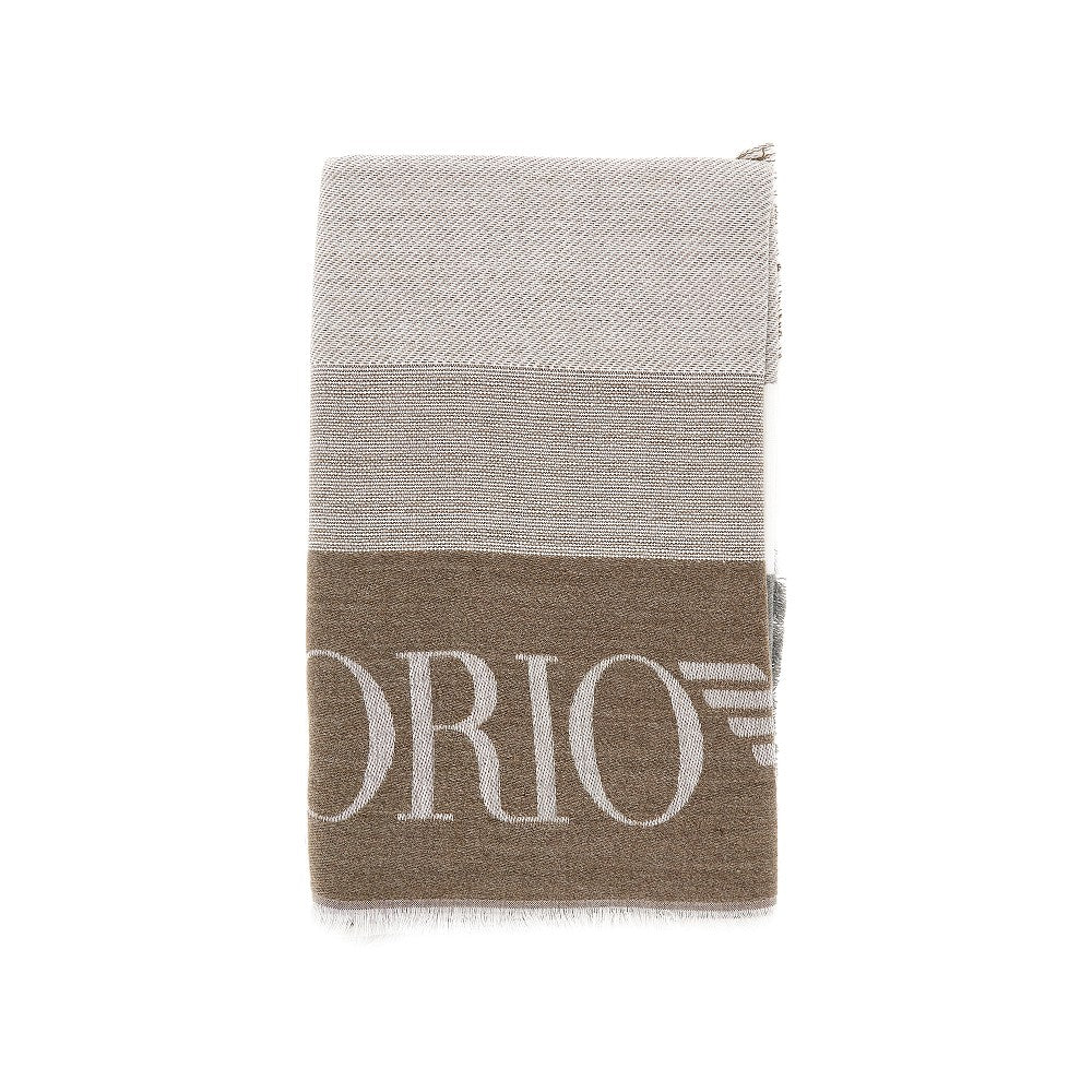 Jacquard wool-blend scarf