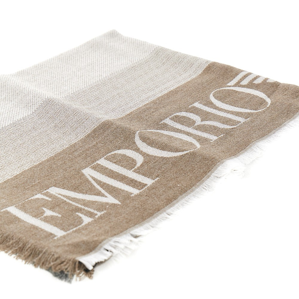 Jacquard wool-blend scarf